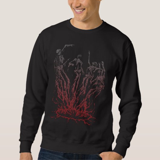 Skelette aus Flammen Sweatshirt (Vorderseite)