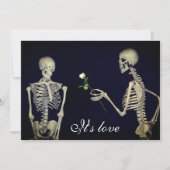Skelette bei Hochzeiten von Lieben Einladung (Vorderseite)