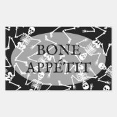 Skelette BONE APPÉTIT Rechteckiger Aufkleber (Vorderseite)