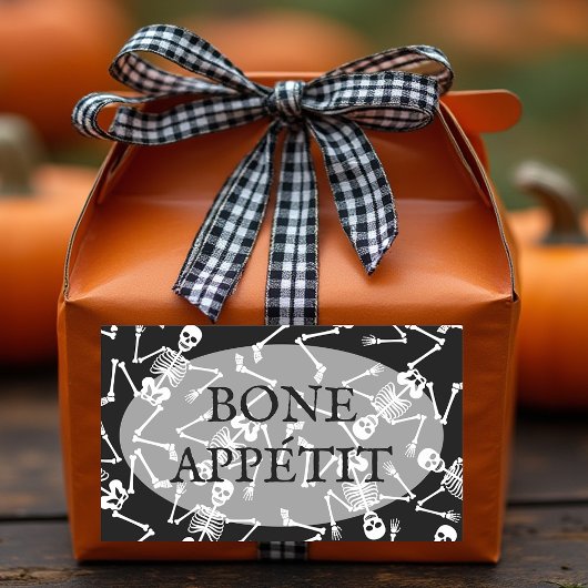 Skelette BONE APPÉTIT Rechteckiger Aufkleber