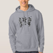 Skelette Break Dancing Hooded Sweatshirt (Vorderseite)