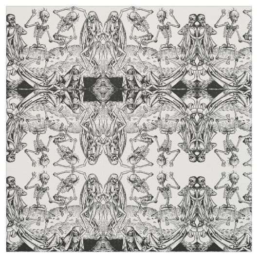 Skelette Danse makaberes Gewebe Stoff (Muster)