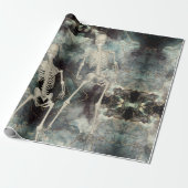 Skelette, die aus dem Halloween-Kunsthandwerk des  Geschenkpapier (Ungerollt)