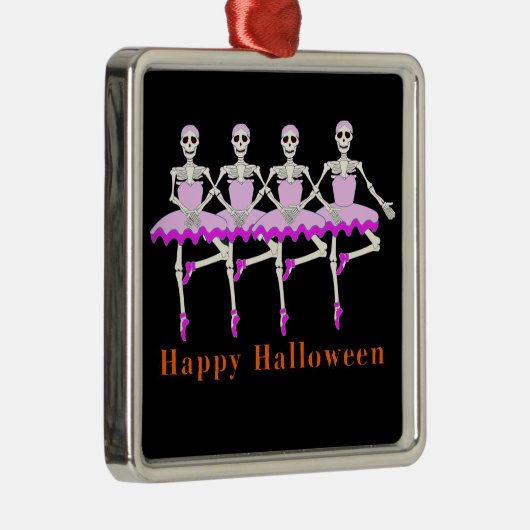 Skelette, die Ballett "glückliches tanzen, Silbernes Ornament (Rechts)