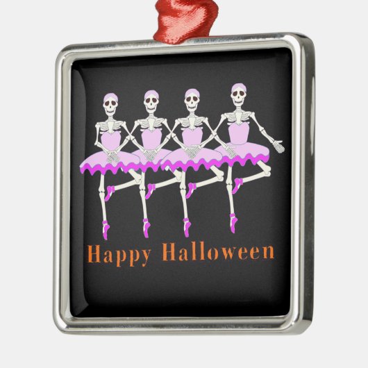 Skelette, die Ballett "glückliches tanzen, Silbernes Ornament (Links)