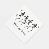 Skelette, die zu Halloween tanzt oder behandelt Serviette (Ecke)