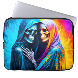 Skelette eingehüllt in einen Regenbogen Laptopschutzhülle