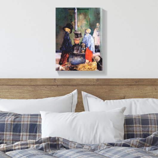 Skelette-Erwärmung selbst Leinwanddruck (Insitu (Schlafzimmer))