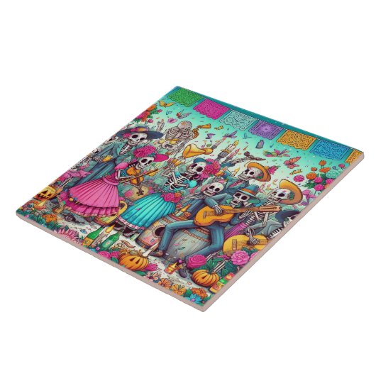 Skelette Fliese (Seite)