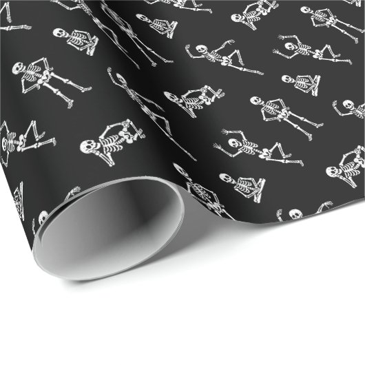Skelette Geschenkpapier (Rolleneckpunkt)