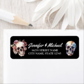 Skelette gotische Hochzeitsadresse schwarz (Insitu)