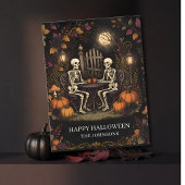 Skelette Halloween-Abend Postkarte