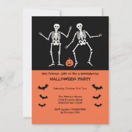 Skelette Halloween-Einladung Einladung
