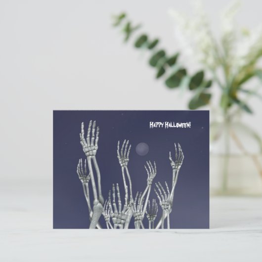 Skelette - Halloween-Postkarte Postkarte (Stehend Vorderseite)