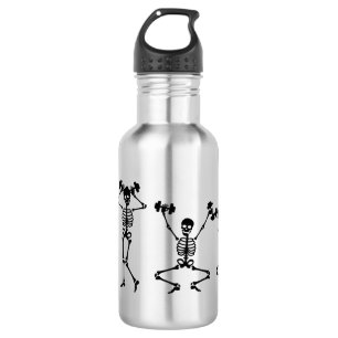 Skelette heben Weichteiltraining Edelstahlflasche