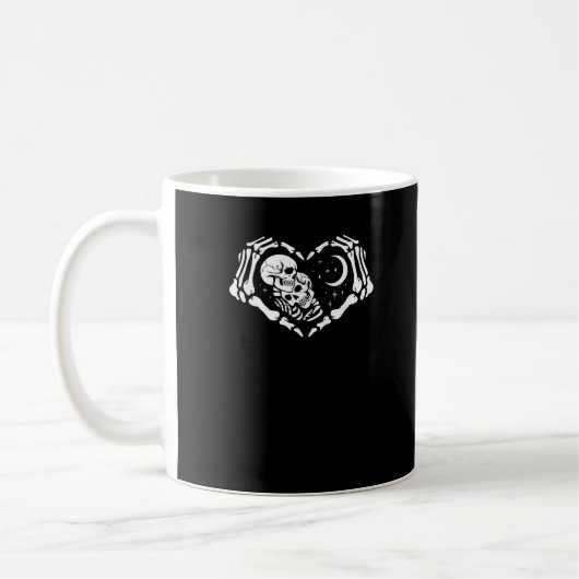Skelette Herz Hände Kaffeetasse (Links)