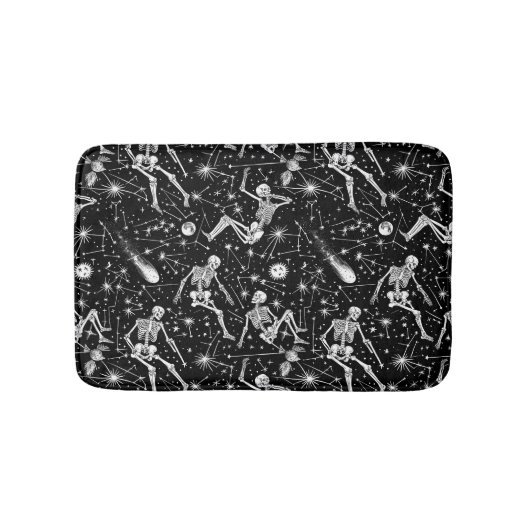 Skelette im Weltraumhintergrund Badematte (Vorderseite)