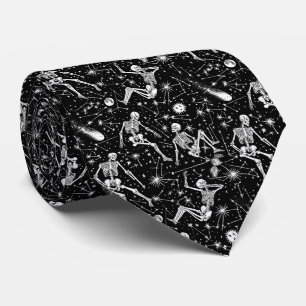 Skelette im Weltraumhintergrund Krawatte