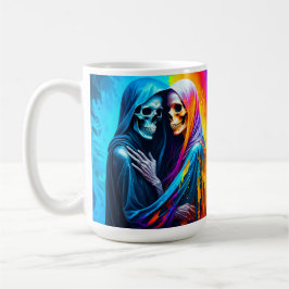 Skelette in einem Regenbogen Kaffeetasse