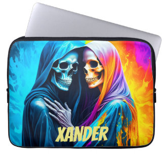 Skelette in einem Regenbogen Personalisiert Laptopschutzhülle