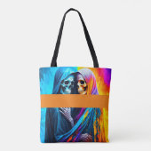 Skelette in einem Regenbogen Personalisiert Tasche (Rückseite)