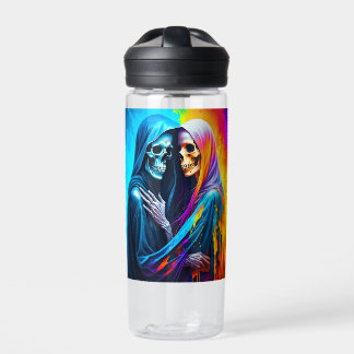 Skelette in einem Regenbogen Personalisiert Trinkflasche