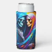 Skelette in einem Regenbogen Selters Dosenkühler (Seltzer Vorderseite)