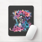 Skelette in Liebe. Ein Strauß Blume. Mousepad (Mit Mouse)