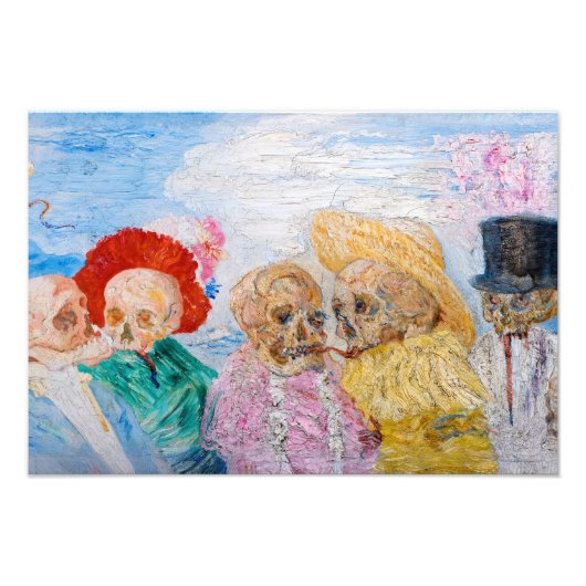 Skelette in Tarnung von James Ensor Fotodruck (Vorne)