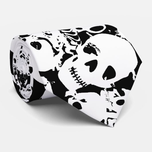 Skelette Krawatte (Gerollt)