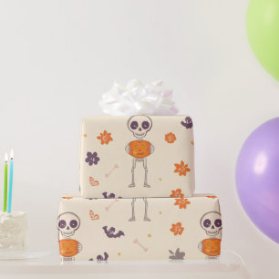 Skelette & Kürbisse Geschenkpapier