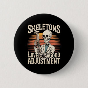 Skelette lieben eine gute Anpassung Halloween Oste Button