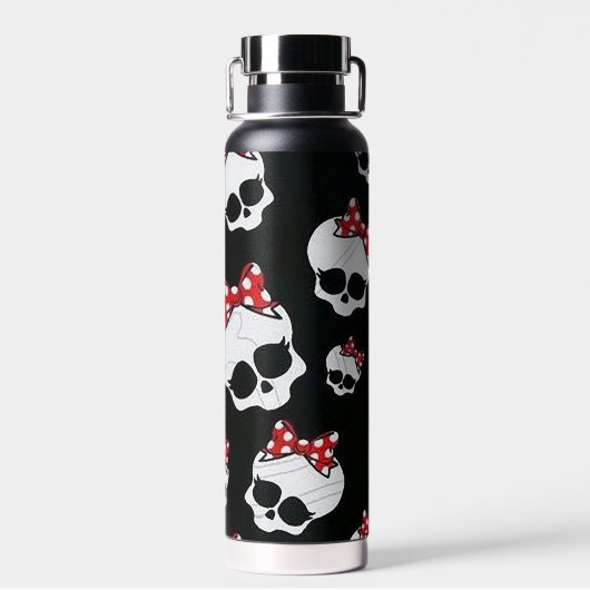 Skelette mit Bögen Trinkflasche (Rückseite)