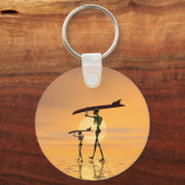 Skelette mit Surfbrettern Schlüsselanhänger (Vorderseite)