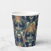 Skelette Muster Spookes Cooles Halloween-Party Pappbecher (Vorderseite)