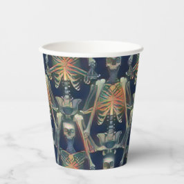 Skelette Muster Spookes Cooles Halloween-Party Pappbecher