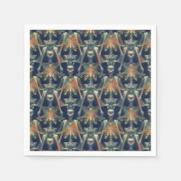 Skelette Muster Spookes Cooles Halloween-Party Serviette