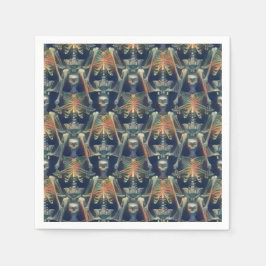 Skelette Muster Spookes Cooles Halloween-Party Serviette