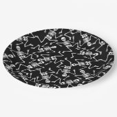 Skelette Pappteller (Schrägansicht)