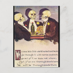 Skelette Postkarte