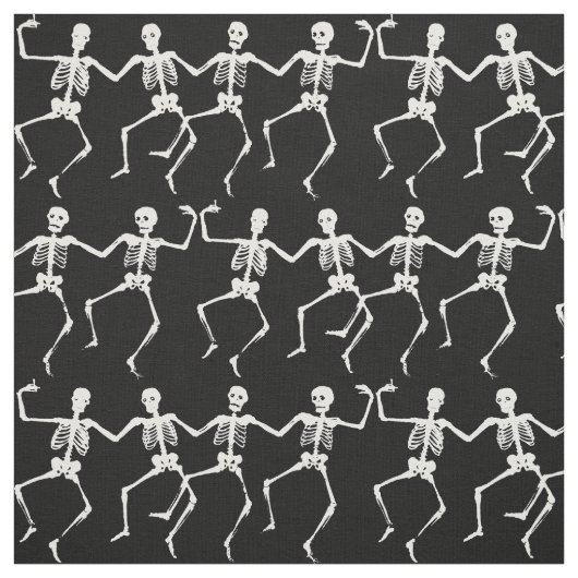 Skelette-Schädeltanzmuster halloween Stoff (Muster)