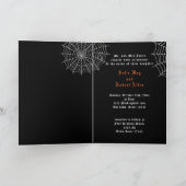 Skelette Schwarze Spinnen Halloween-Hochzeit Einladung (Innenseite)
