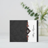 Skelette Schwarzer ADD NAME GLOSS Faltende Platzka Postkarte (Stehend Vorderseite)