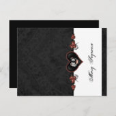 Skelette Schwarzer ADD NAME GLOSS Faltende Platzka Postkarte (Vorne/Hinten)