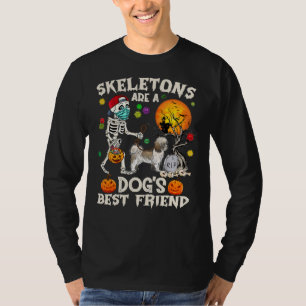Skelette sind Hunde besten Freund Shih Tzu Hallowe T-Shirt
