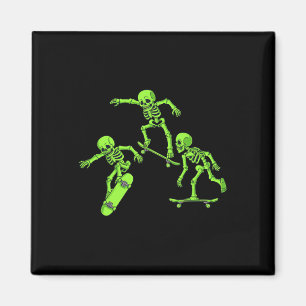 Skelette Skateboarden Halloween Skater Boys Kinder Magnet