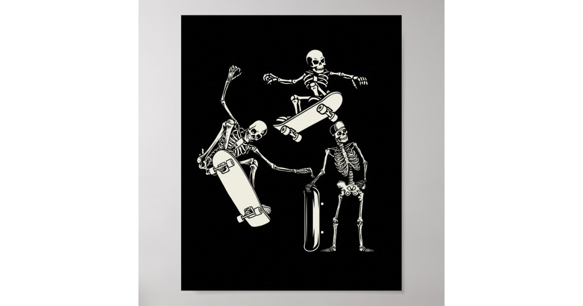 Emaille Tasse Skelett Skateboarder Vintage Geschenkidee Souvenir