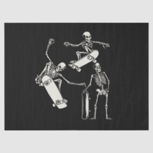 Skelette Skelett Skeletton Skater Halloween Seidenpapier