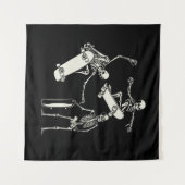 Skelette Skelett Skeletton Skater Halloween Wandteppich (Vorderseite (Horizontal))