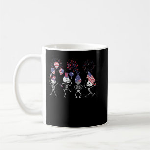 Skelette tanzen Juli Vierten sonnigen 4. Juli Ki Kaffeetasse